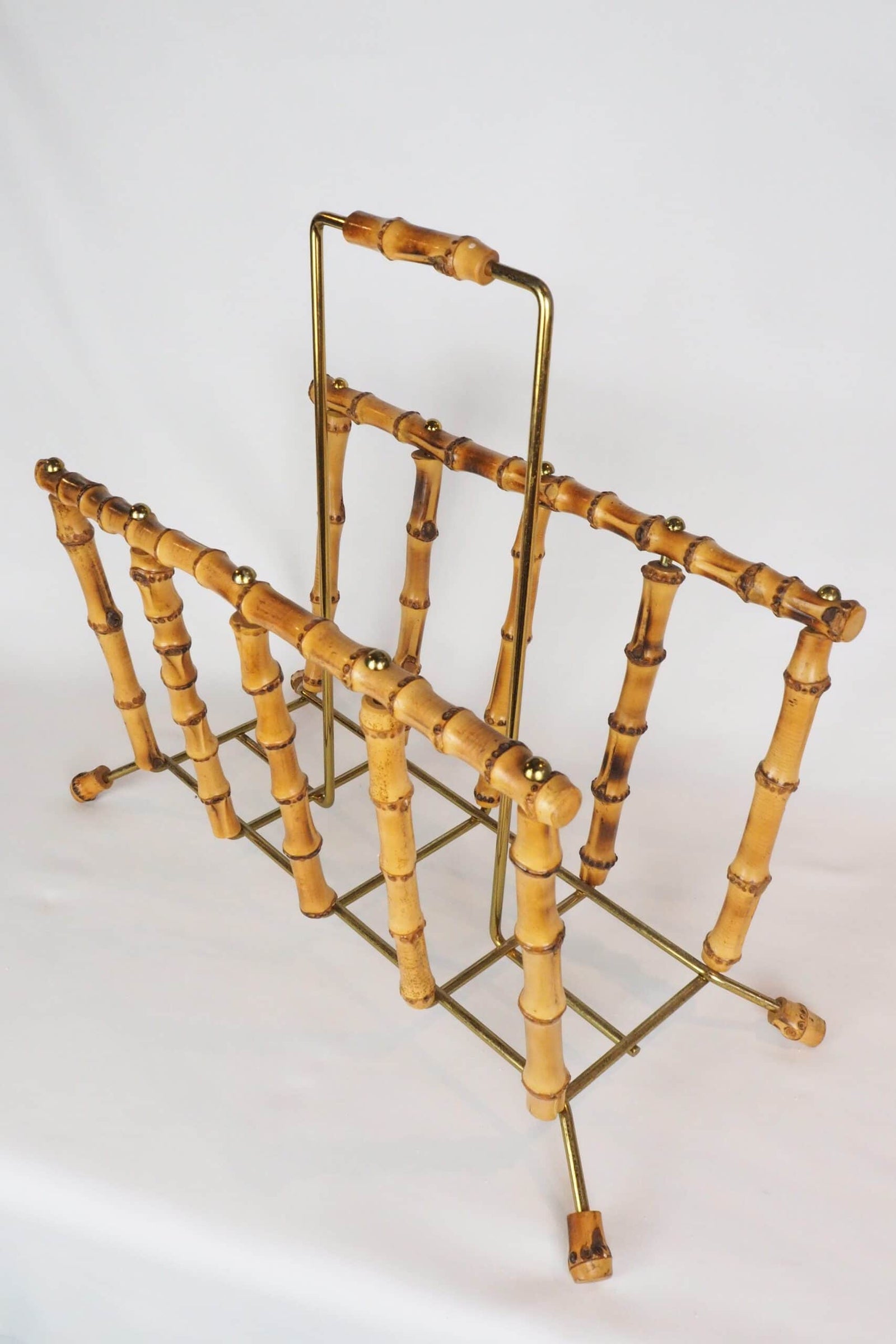 Vintage Bamboo Magazine Rack