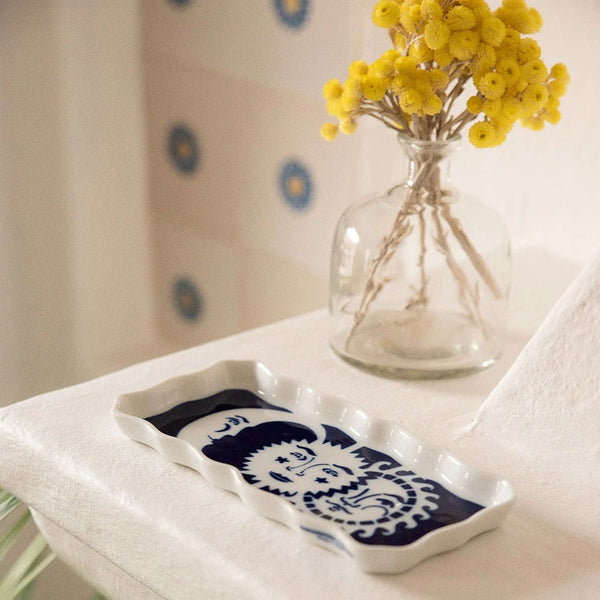 Night and day zodiac Porcelain Tray