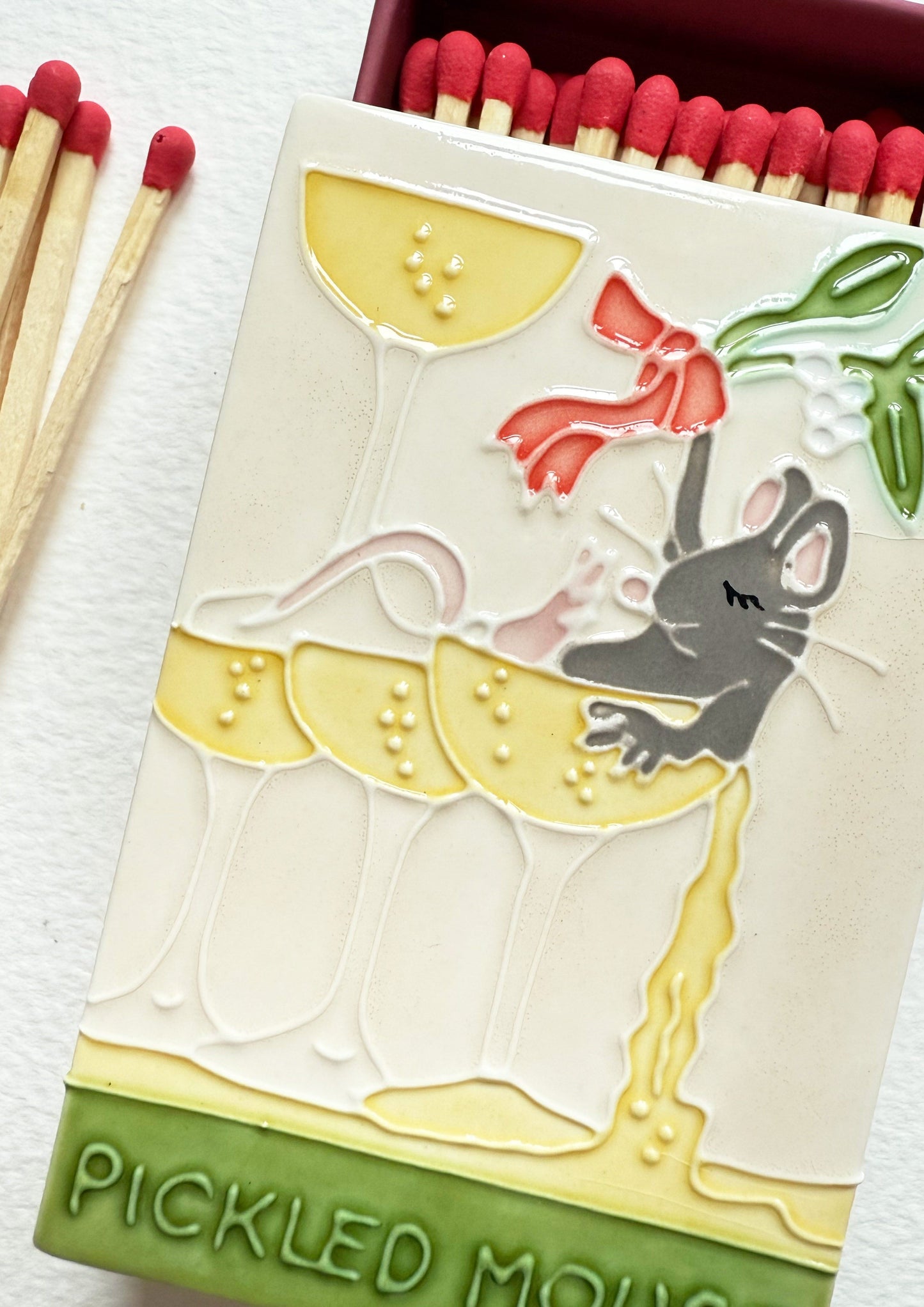 The Pickled Mouse Ceramic Matchbox