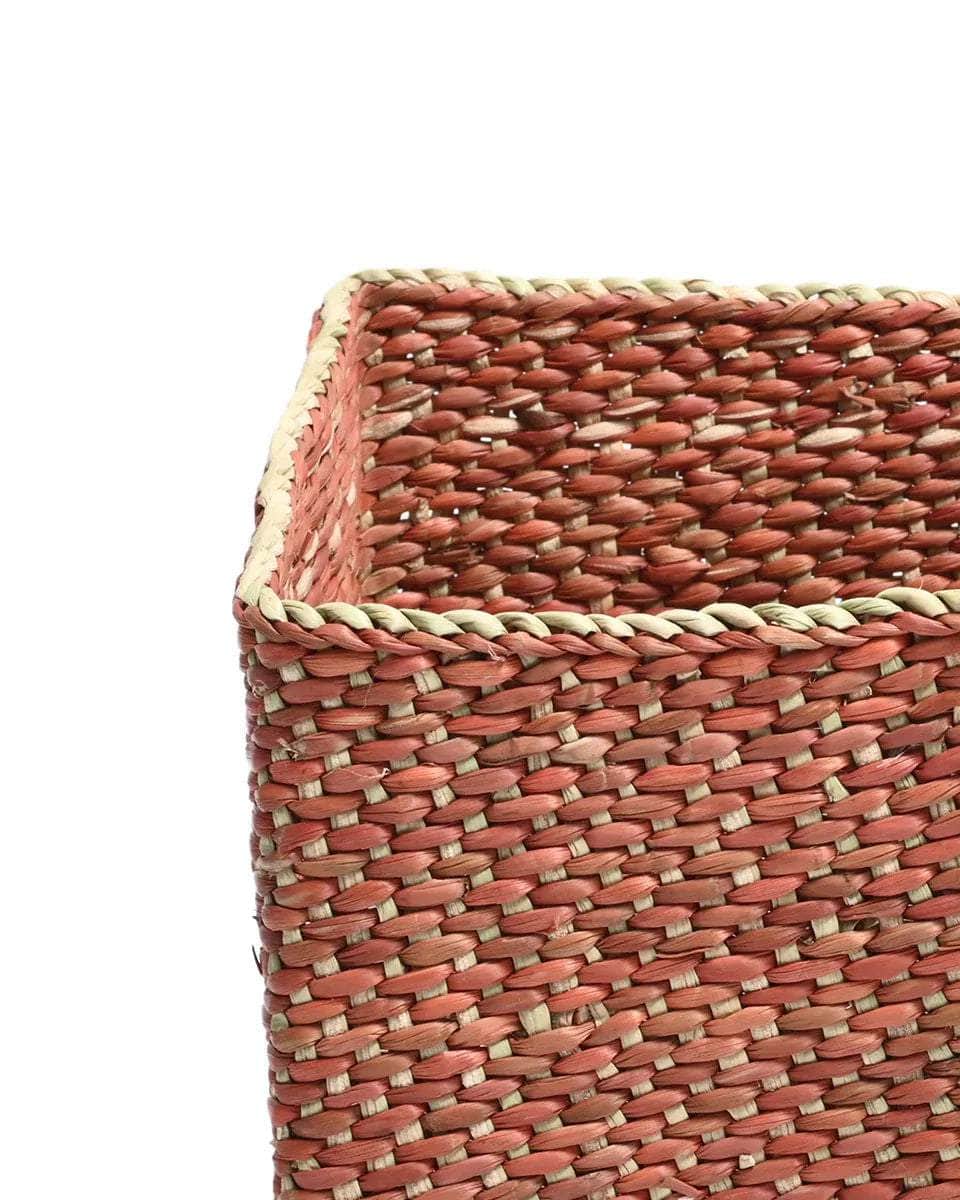 MANSA: Plain Rust Square Storage Baskets