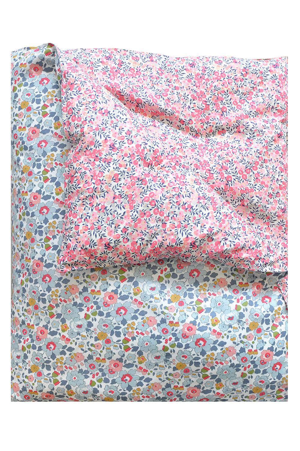 Reversible Heirloom Quilt Made With Liberty Fabric Betsy Grey & Wiltshire Pink