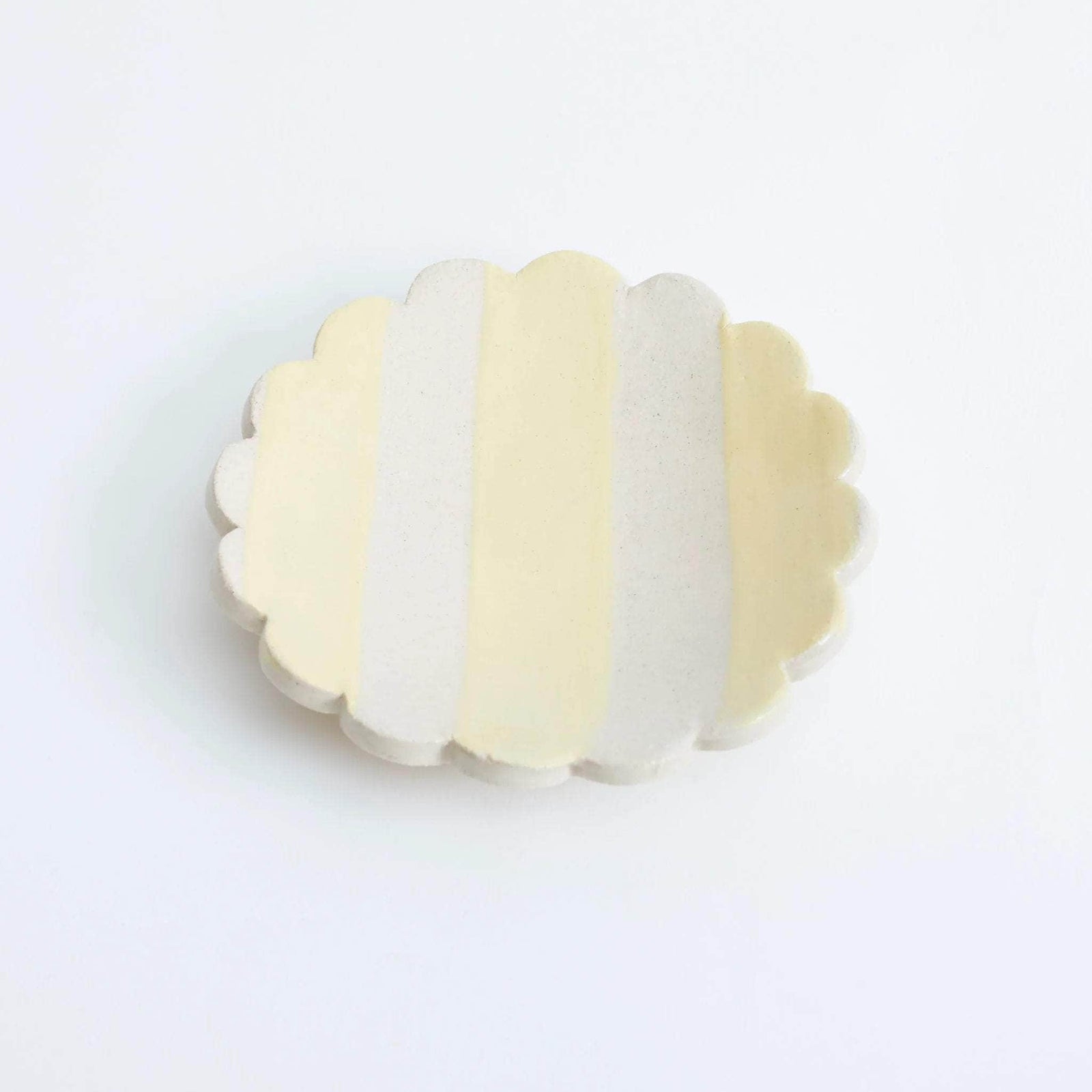 Duci Striped Trinket Dish Yellow