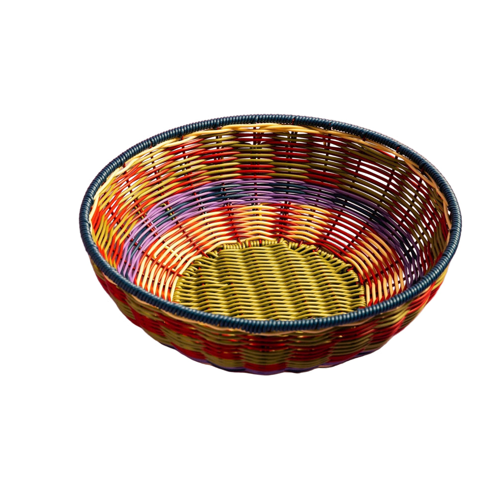 Woven Bowl | Red & Olive