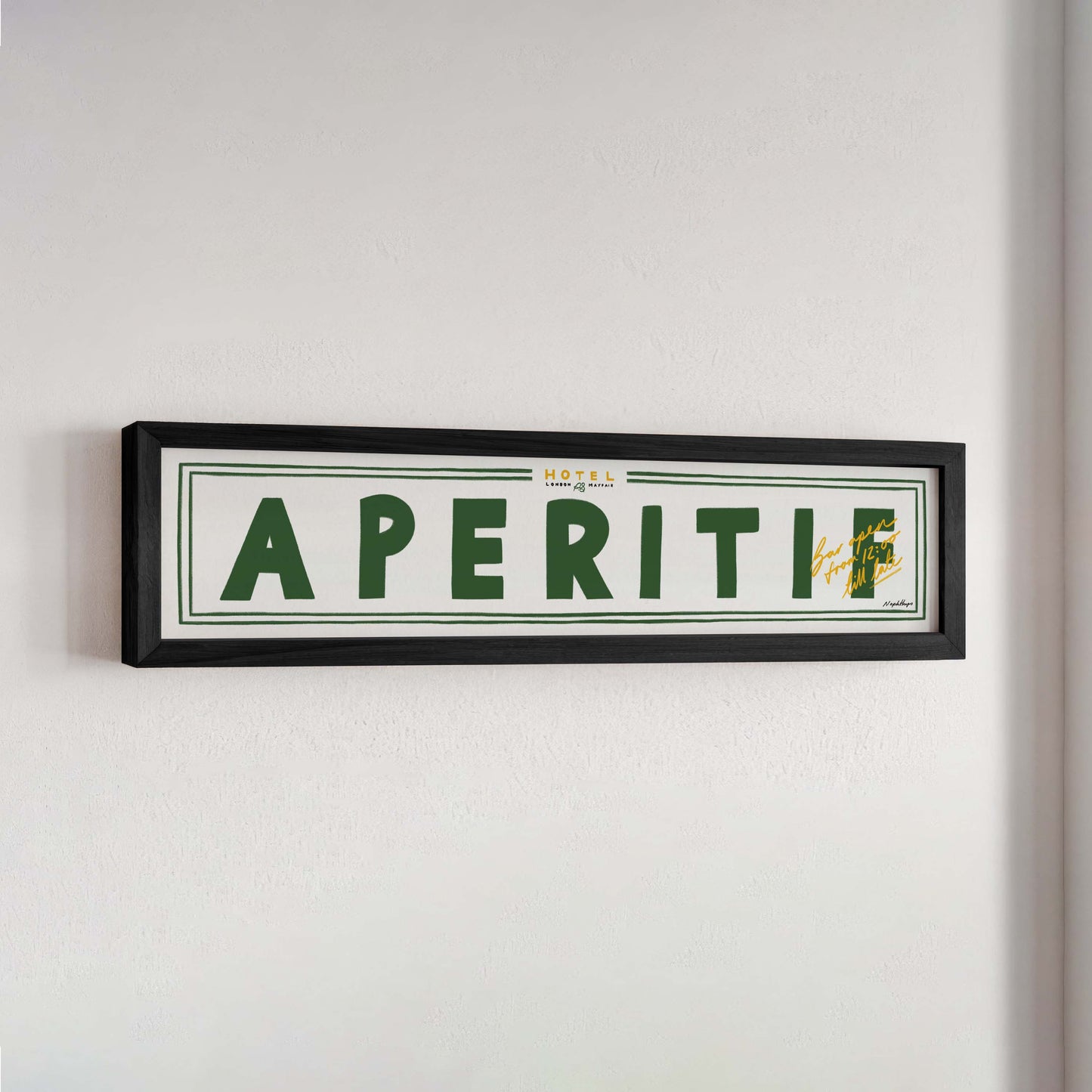 Aperitif Panoramic Framed Print
