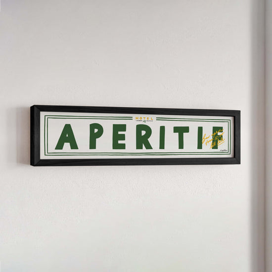 Aperitif Panoramic Framed Print