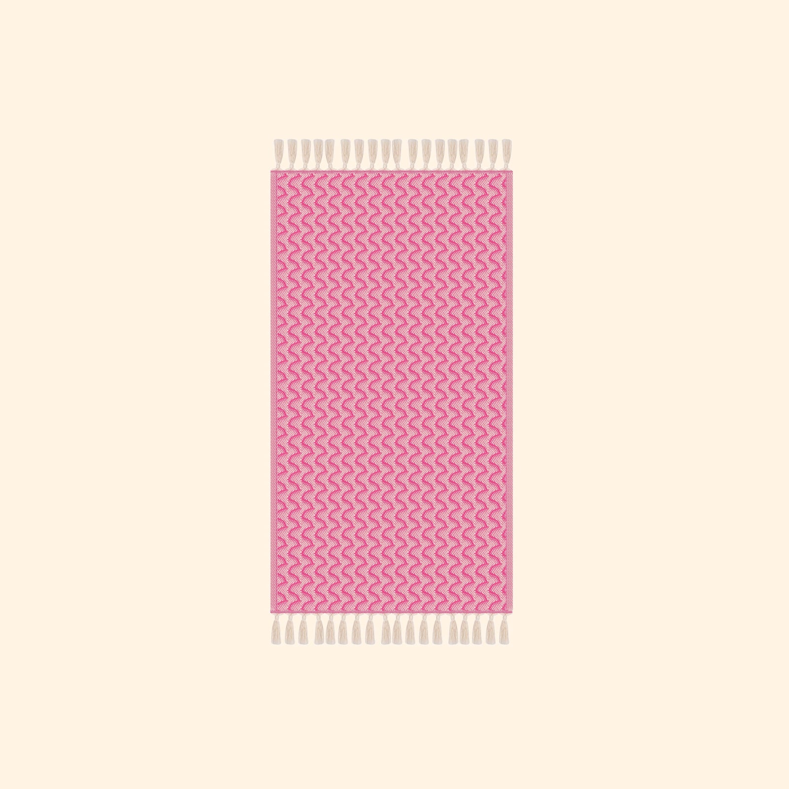 Silent Ripple Pure Cotton Hand Towel In Dark Pink