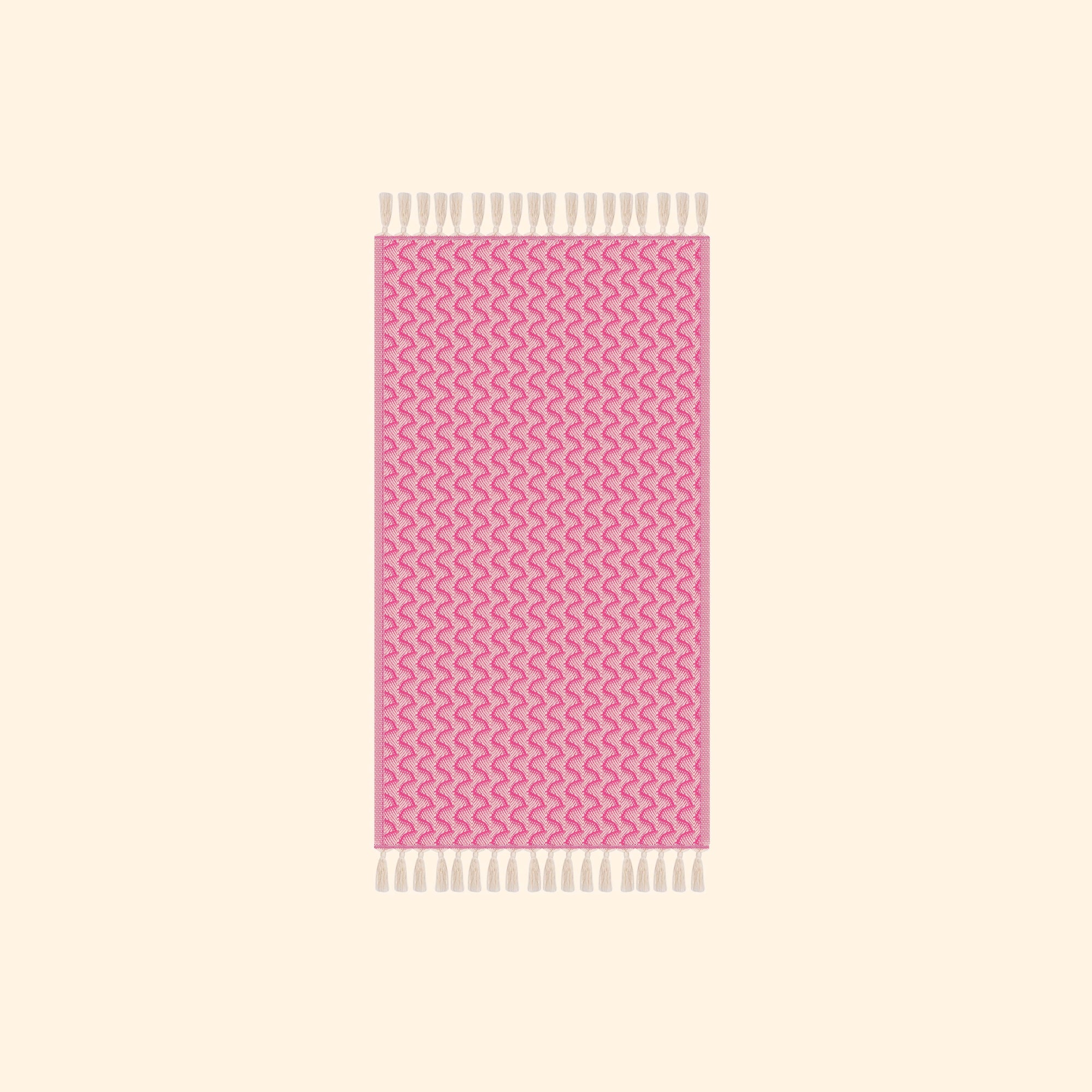 Silent Ripple Pure Cotton Hand Towel In Dark Pink