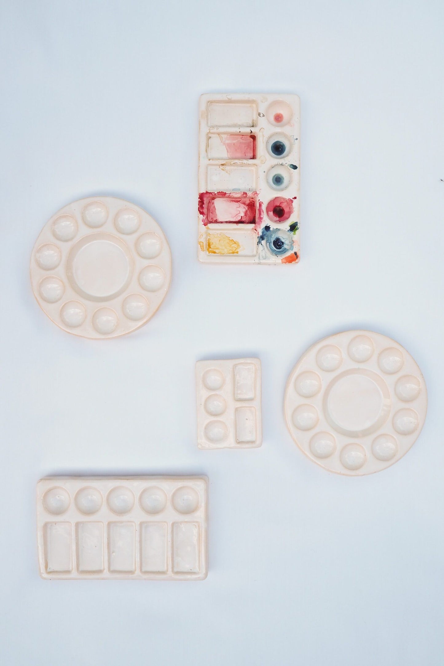 Travel Size Handmade Ceramic Palette