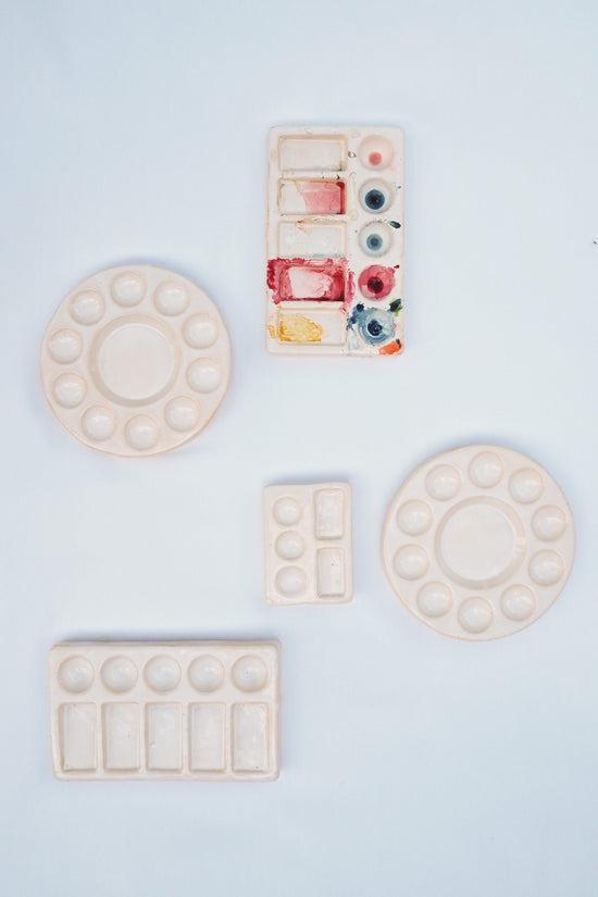 Travel Size Handmade Ceramic Palette