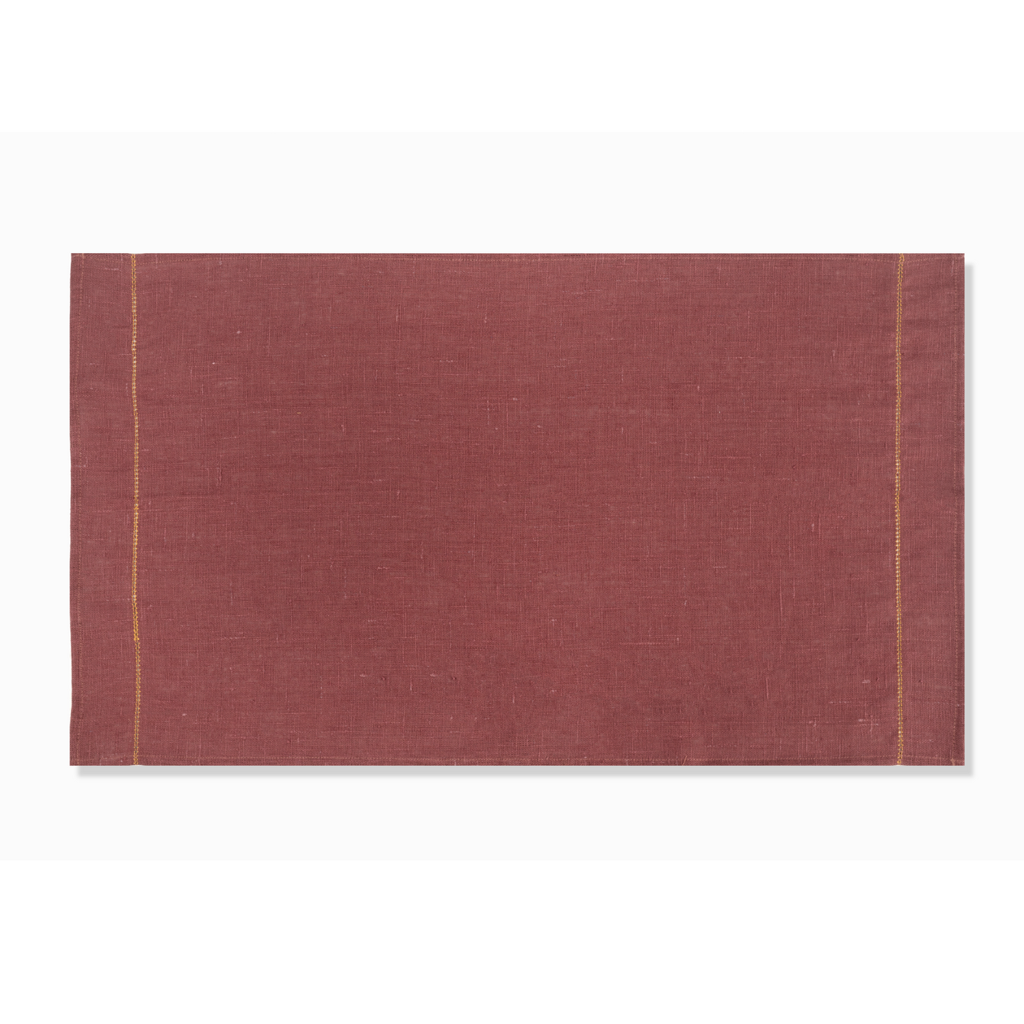 Personalised Marsala Hand Towel with Ochre Hemstitch