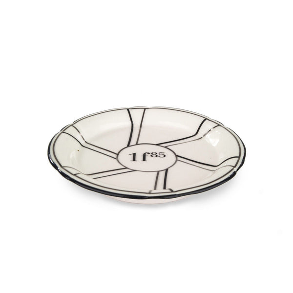 French Tip Trinket Dish - Black and Silver