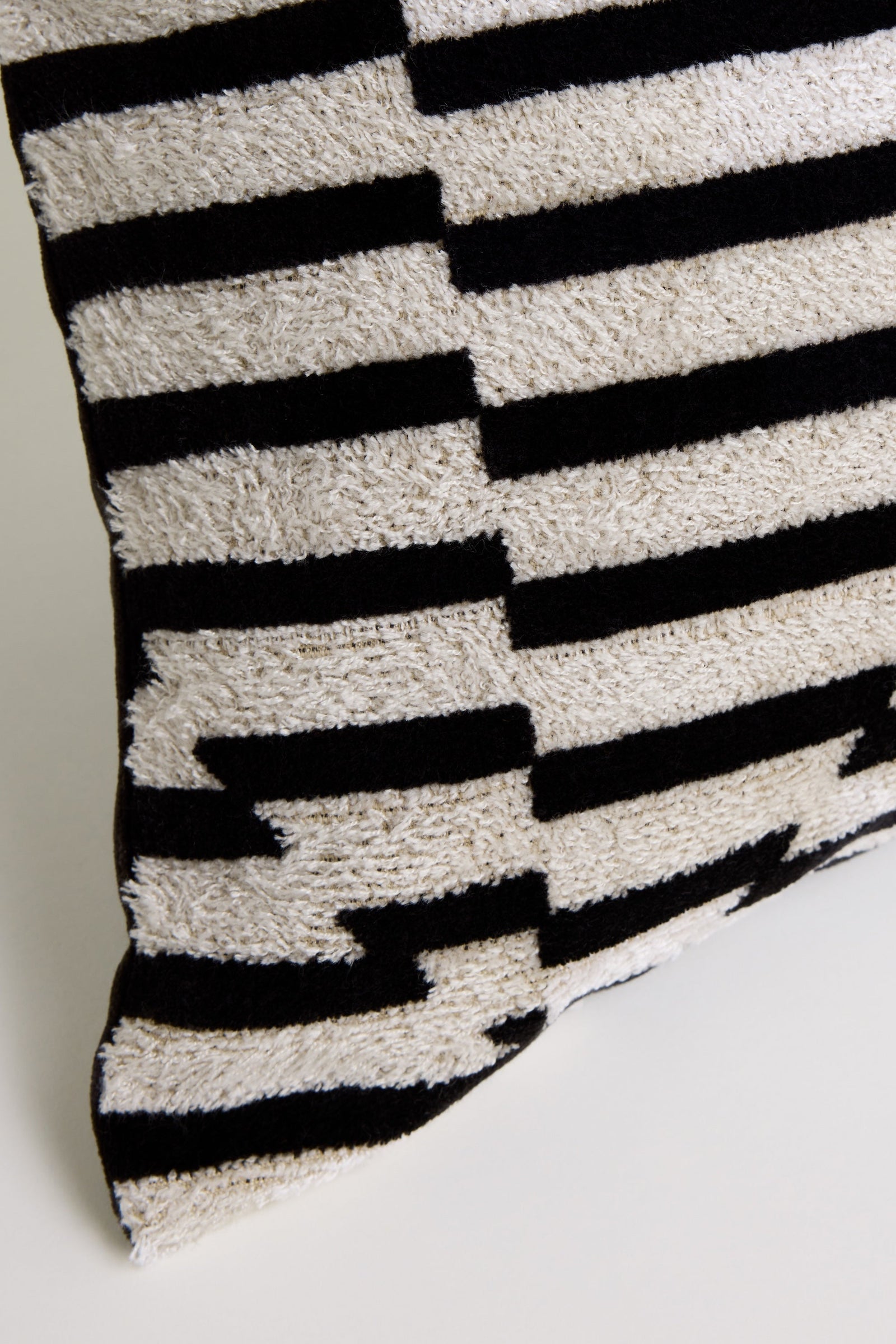 Stripes Velvet Cushion Cover - Blue