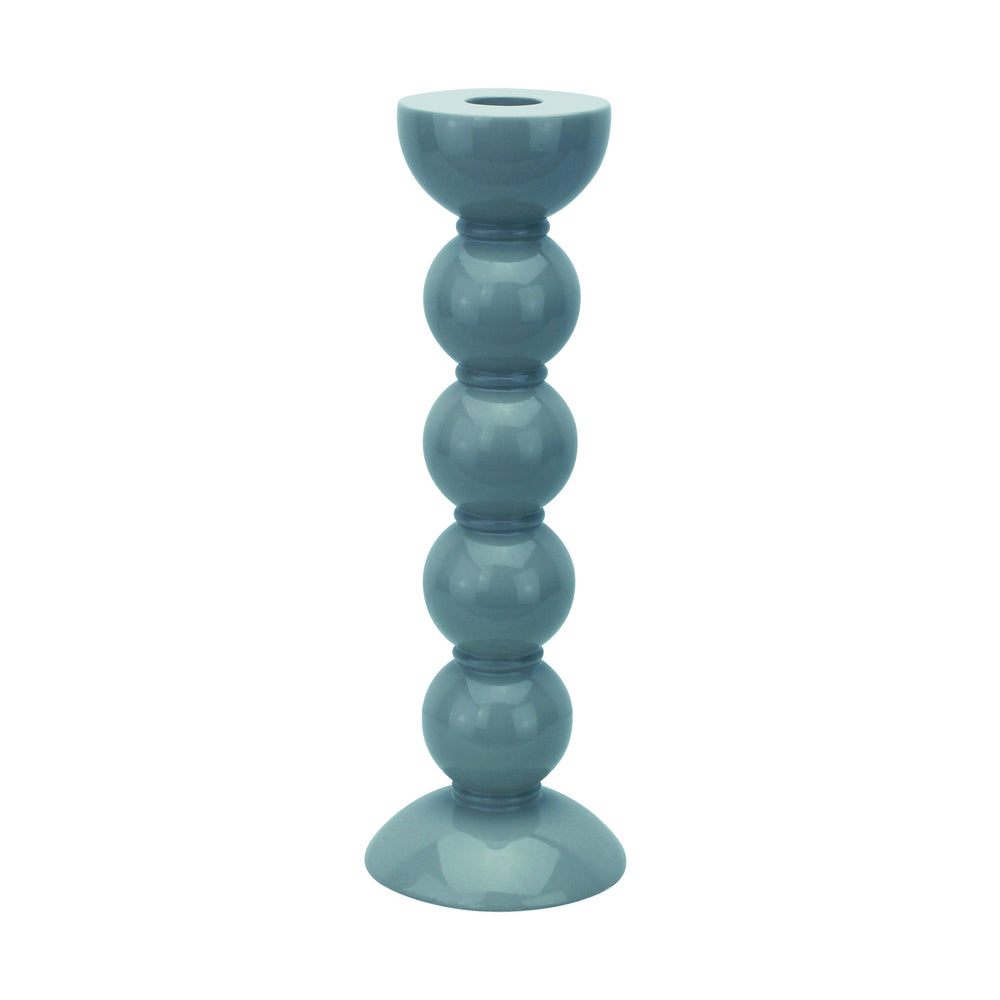 Tall Chambray Bobbin Candlestick - 24cm