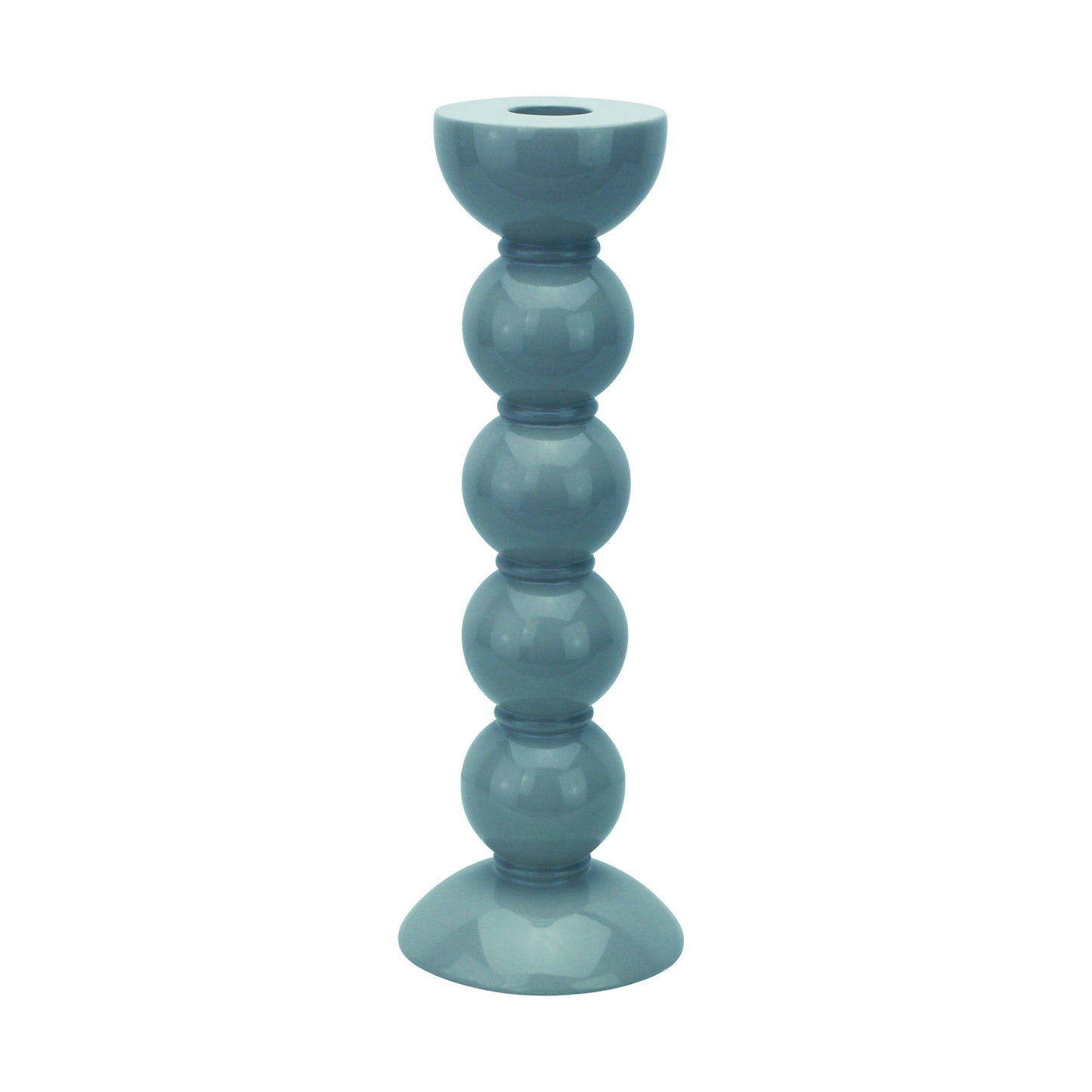 Tall Chambray Bobbin Candlestick - 24cm