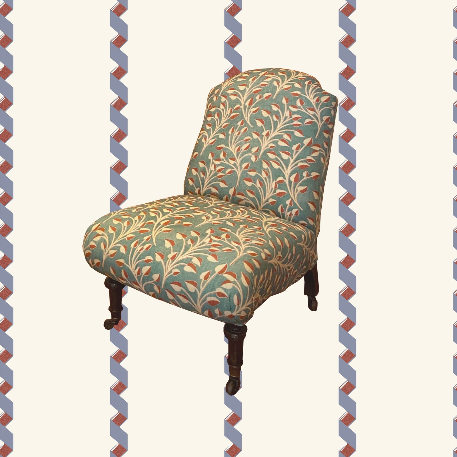 GUY – Antique Slipper Chair in Robert Kime Fabric