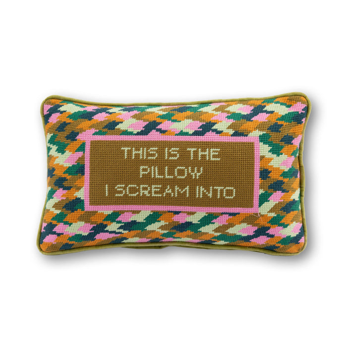 Scream Needlepoint Pillow
