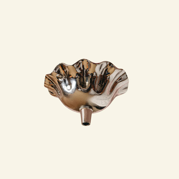 Wavy Brass Ceiling Rose (Chrome)