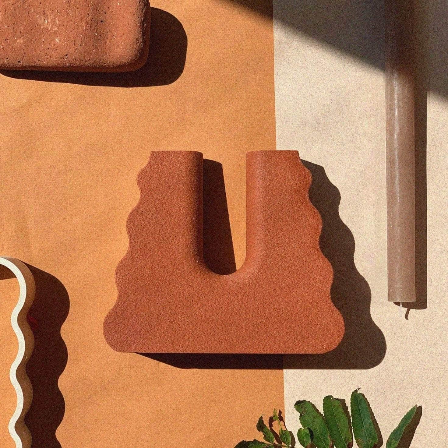 Candles Holder - Burnt Ochre