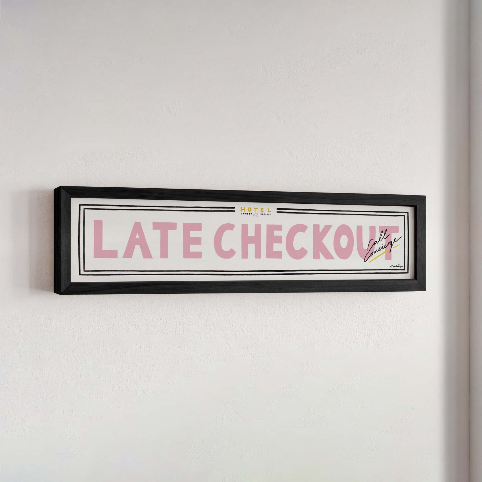 Late Checkout Panoramic Framed Print