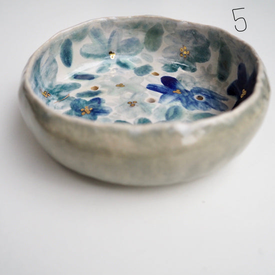 Handmade Large Assorted  Ceramic Soap Dishes with Different Glazes