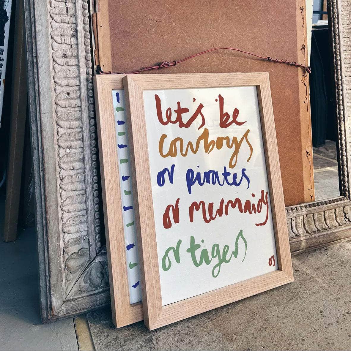 Let's Be Cowboys Colour Print