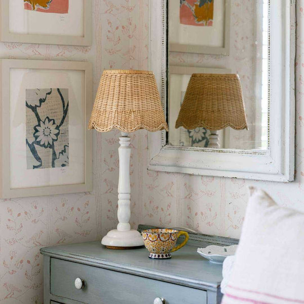 Mimi Rattan Scalloped Lampshade (Medium)