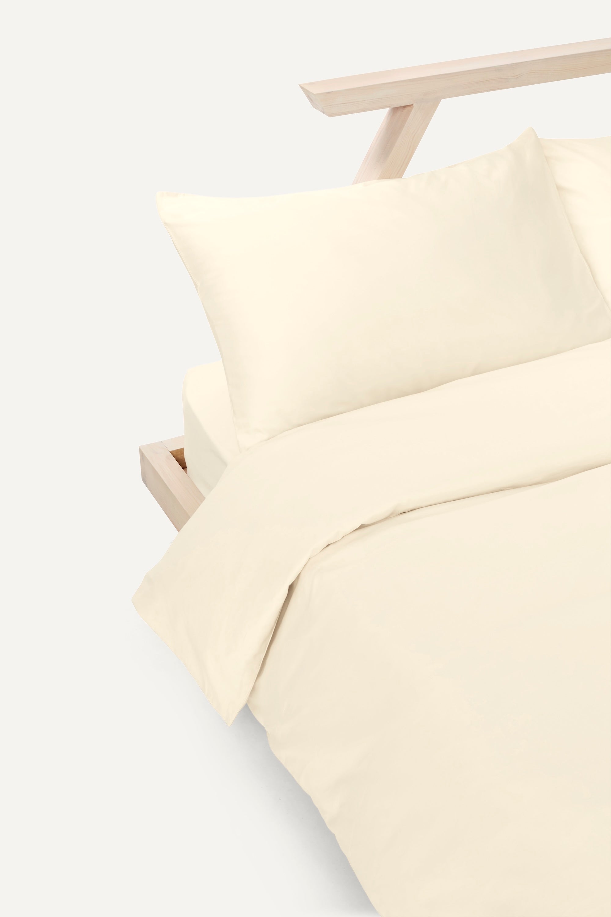 Percale Organic Cotton Duvet Cover - Classic Cream