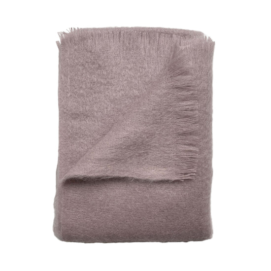 Albie Mohair Blanket - Dusty Pink