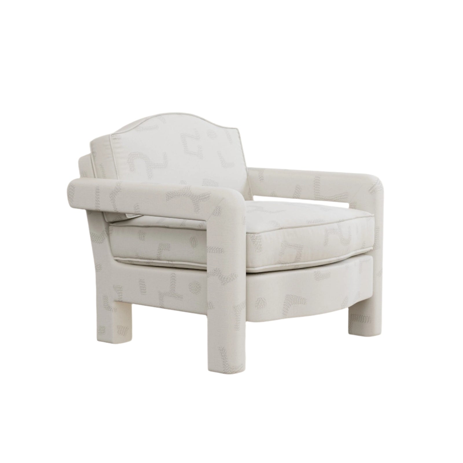 Elio Armchair, Raphia, Powder