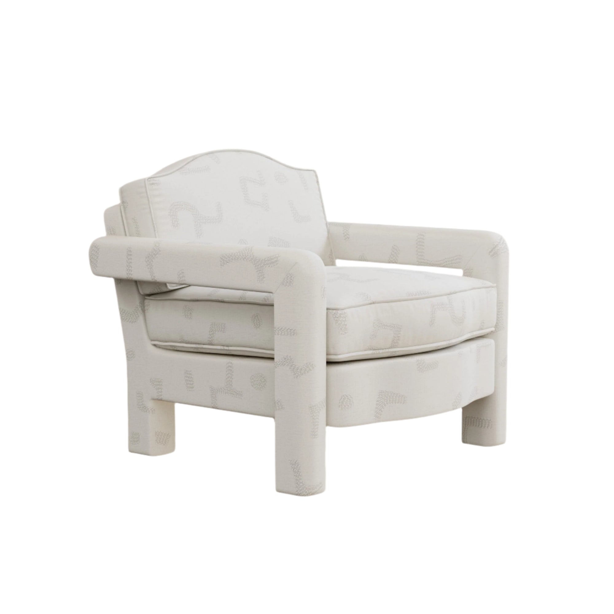 Elio Armchair, Raphia, Powder