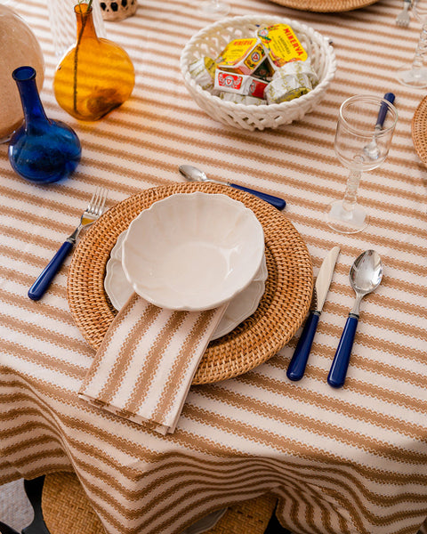 Atlântica Beige Printed Napkin in 100% Cotton