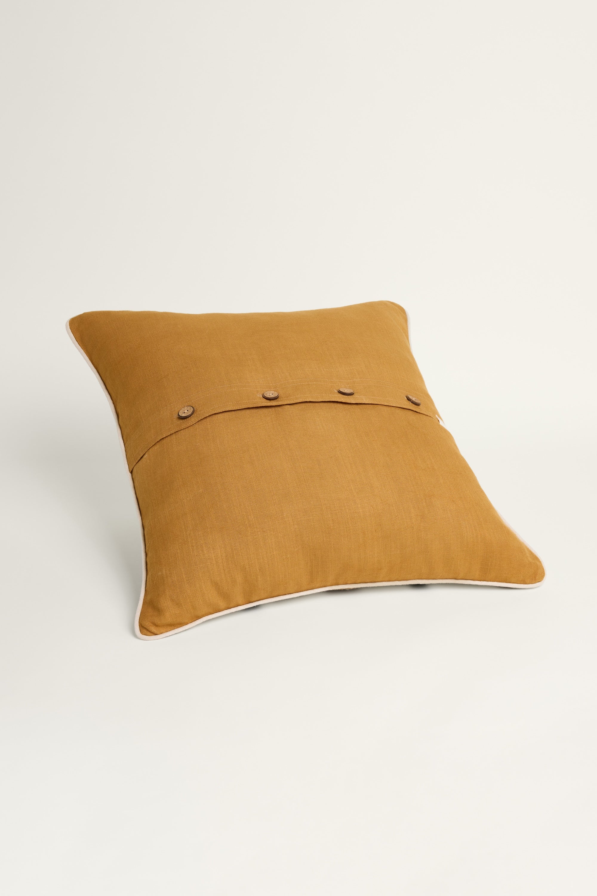Marigold Cushion Cover - Black + Mustard