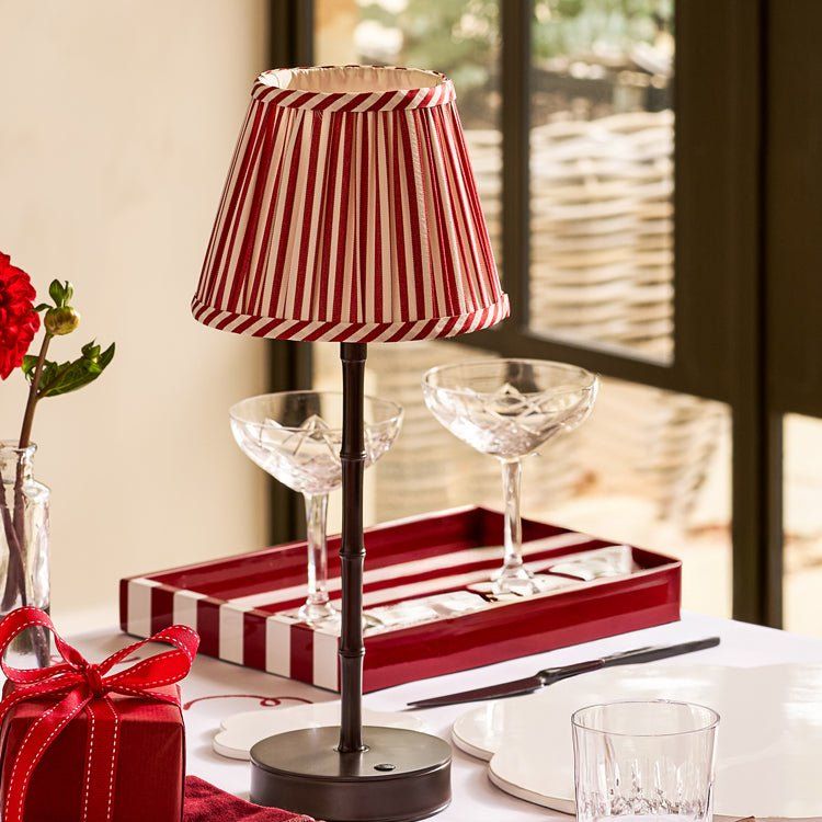 Small Burgundy Striped Tray