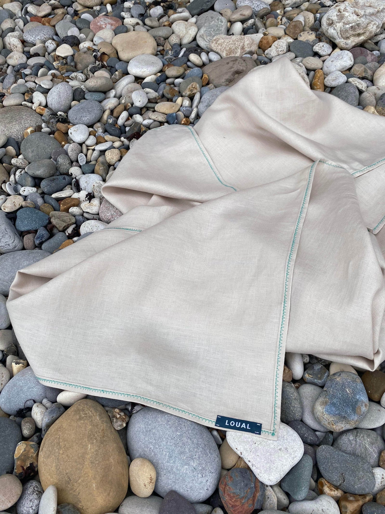 Irish Linen Large Towel - Sand