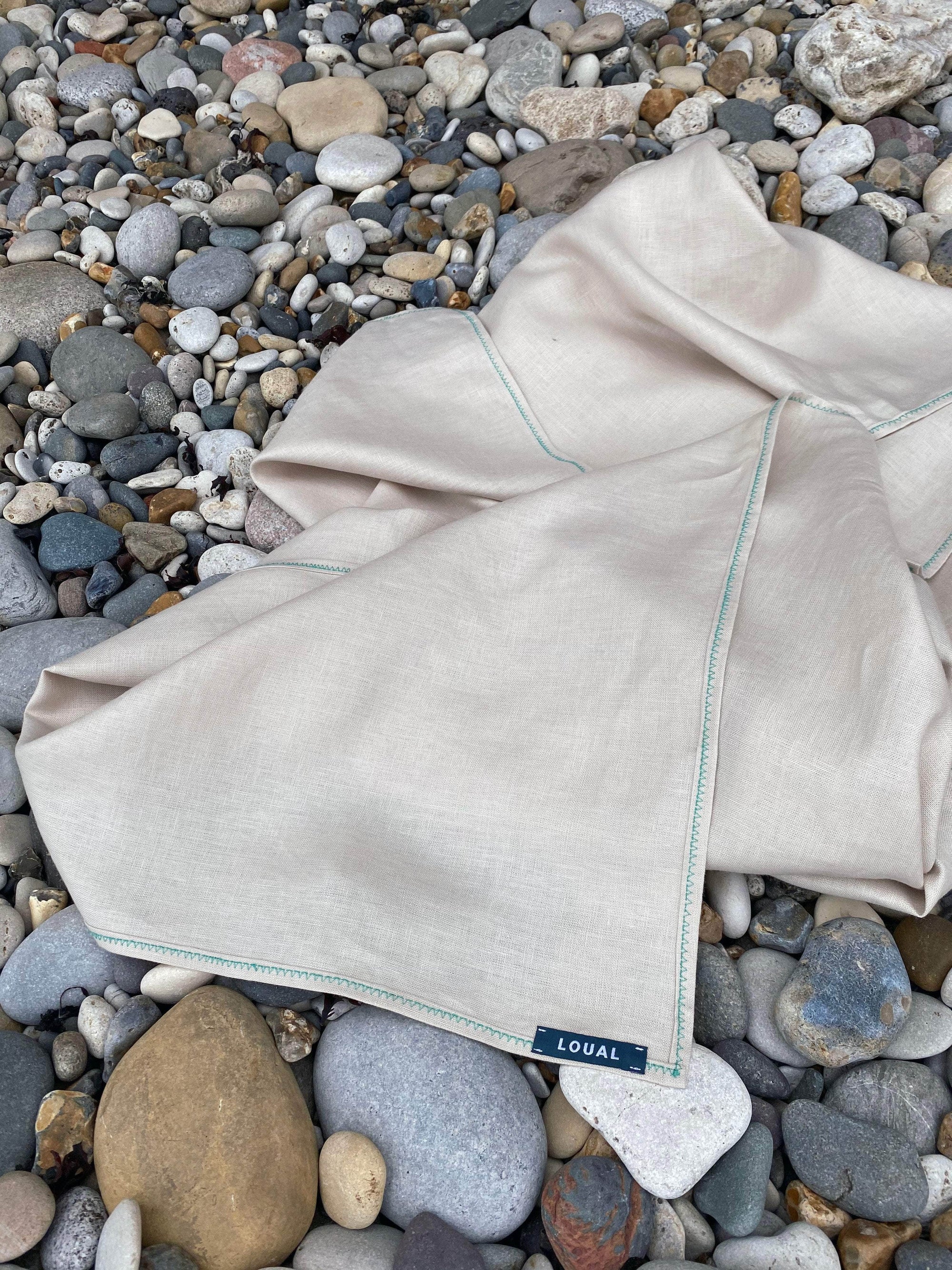 Irish Linen Large Towel - Sand