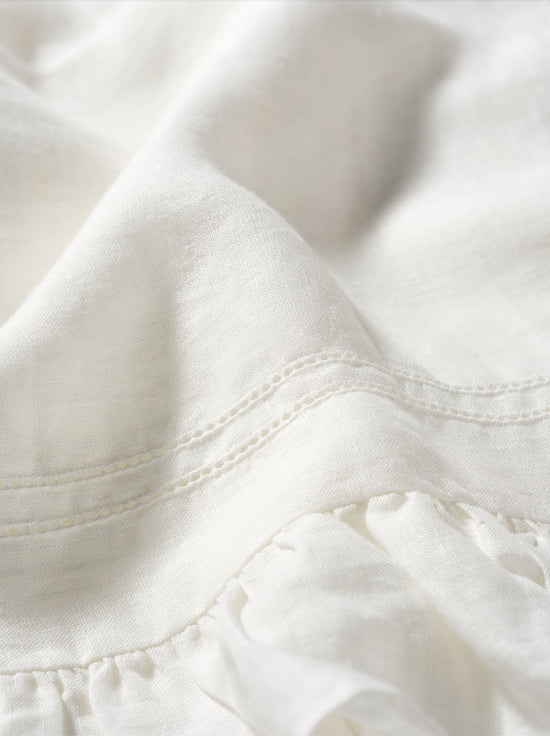 Ruffle Pillowcase Ivory White