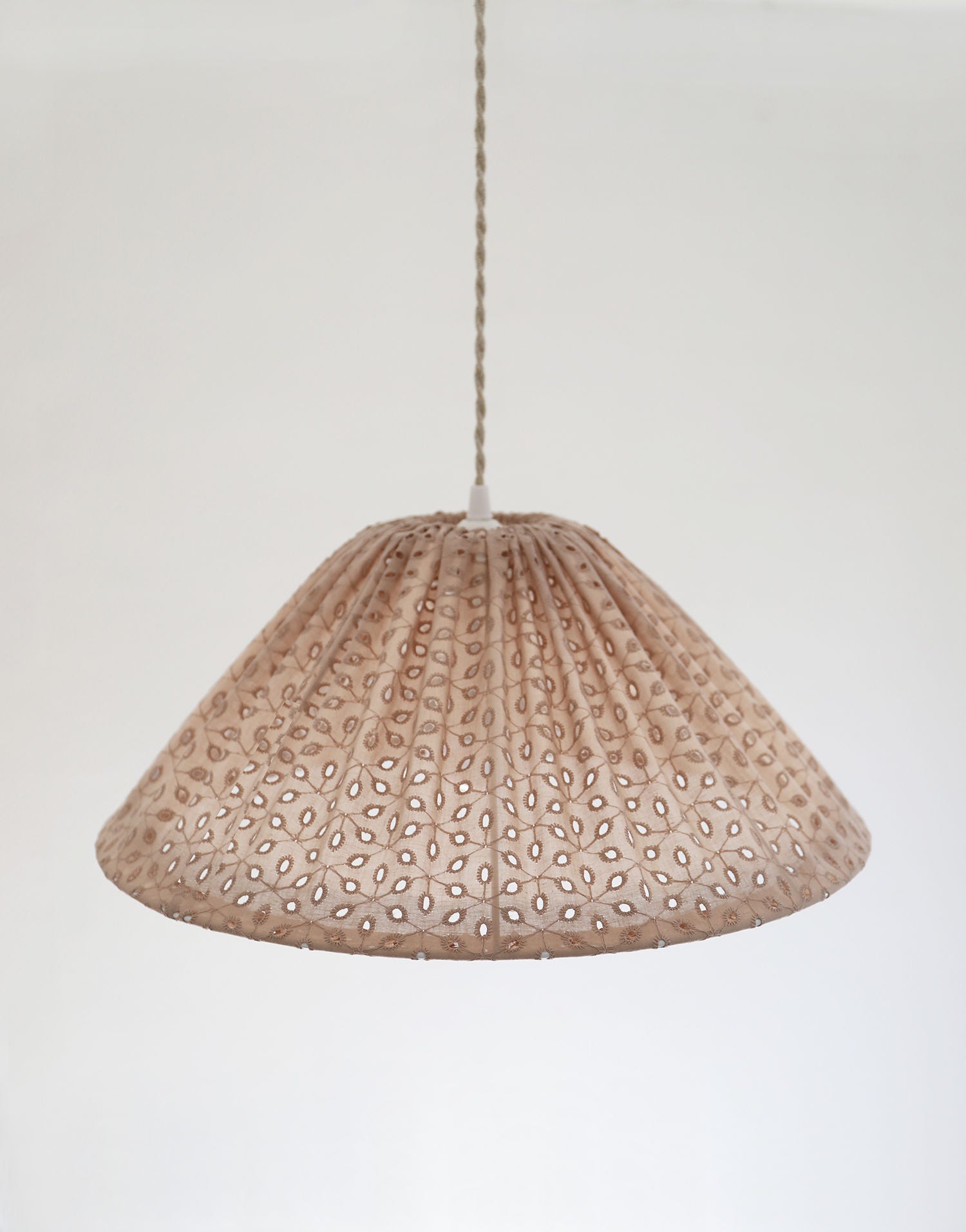 Conical Pendant Light Openwork Malala “Broderie Anglaise”