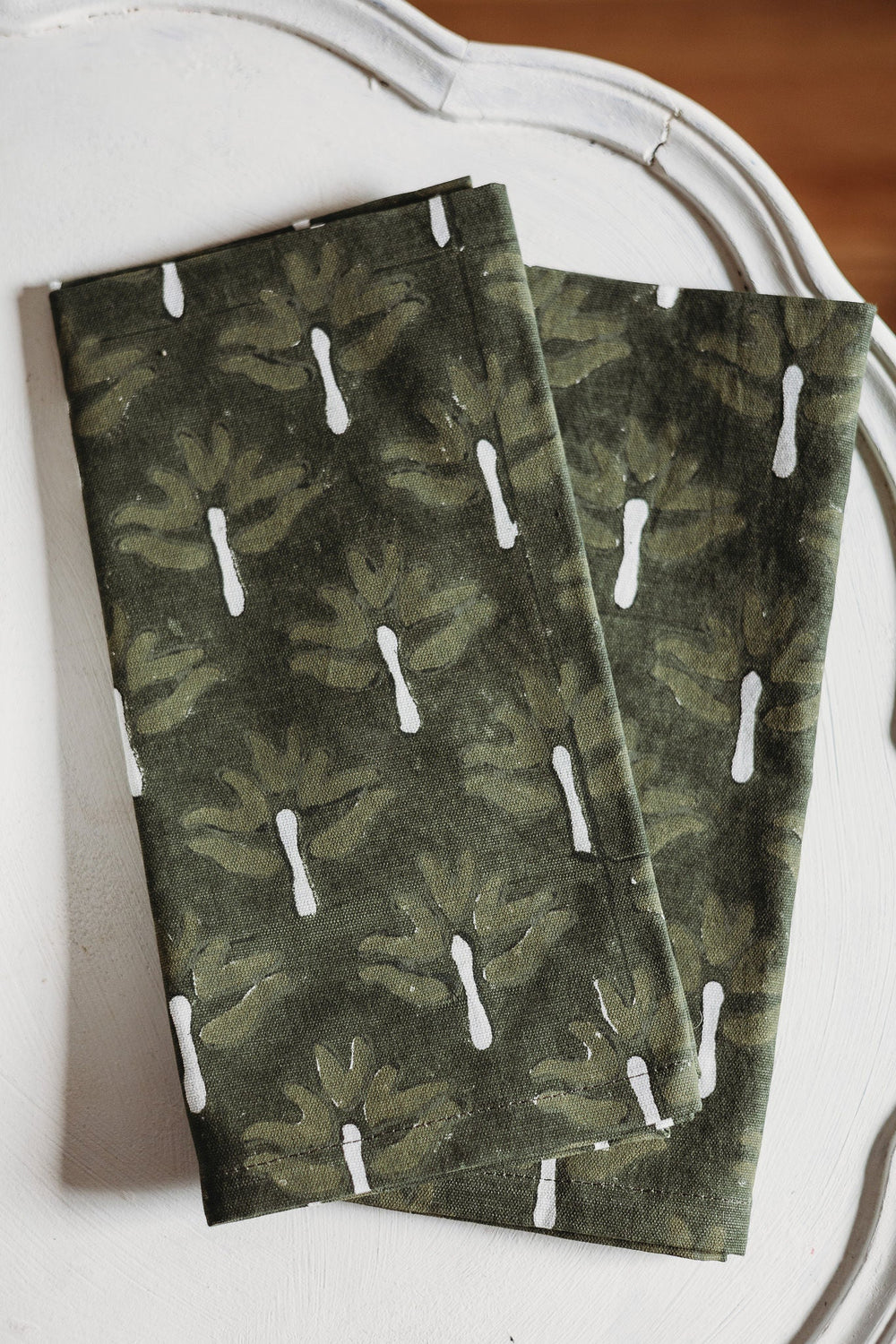 Zeenat Table Napkin - Chive Set of 2