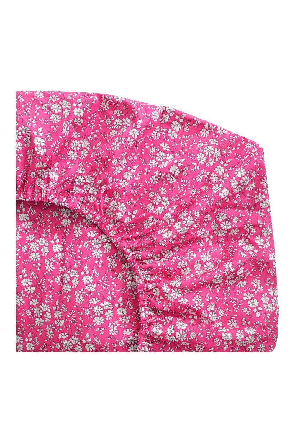 Fitted Sheet Made With Liberty Fabric Capel Fuchsia