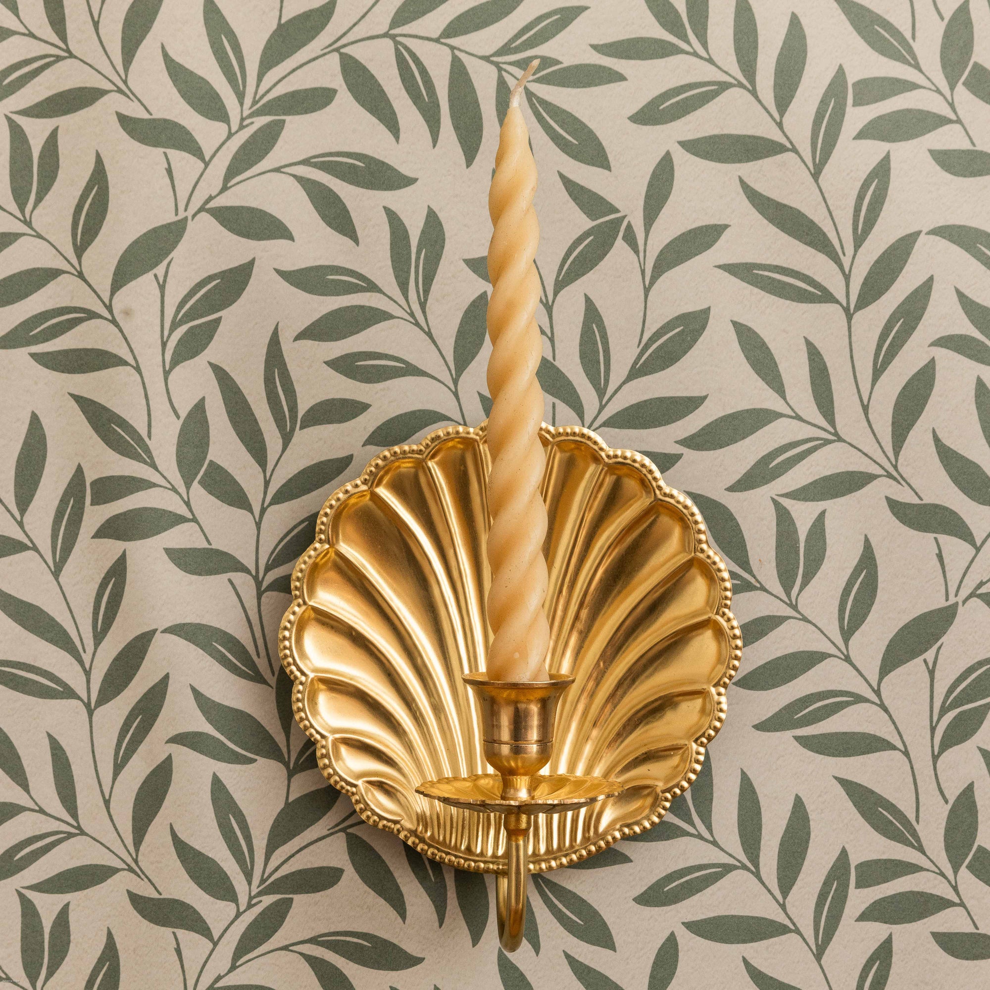 Shell Brass Wall Sconce Single (Antique)