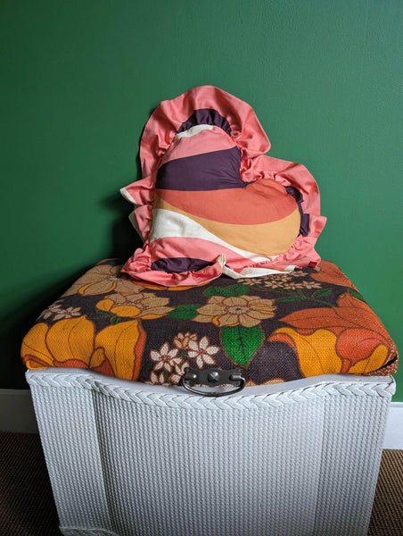 Young Hearts Ruffle Cushion in Sunset Suite