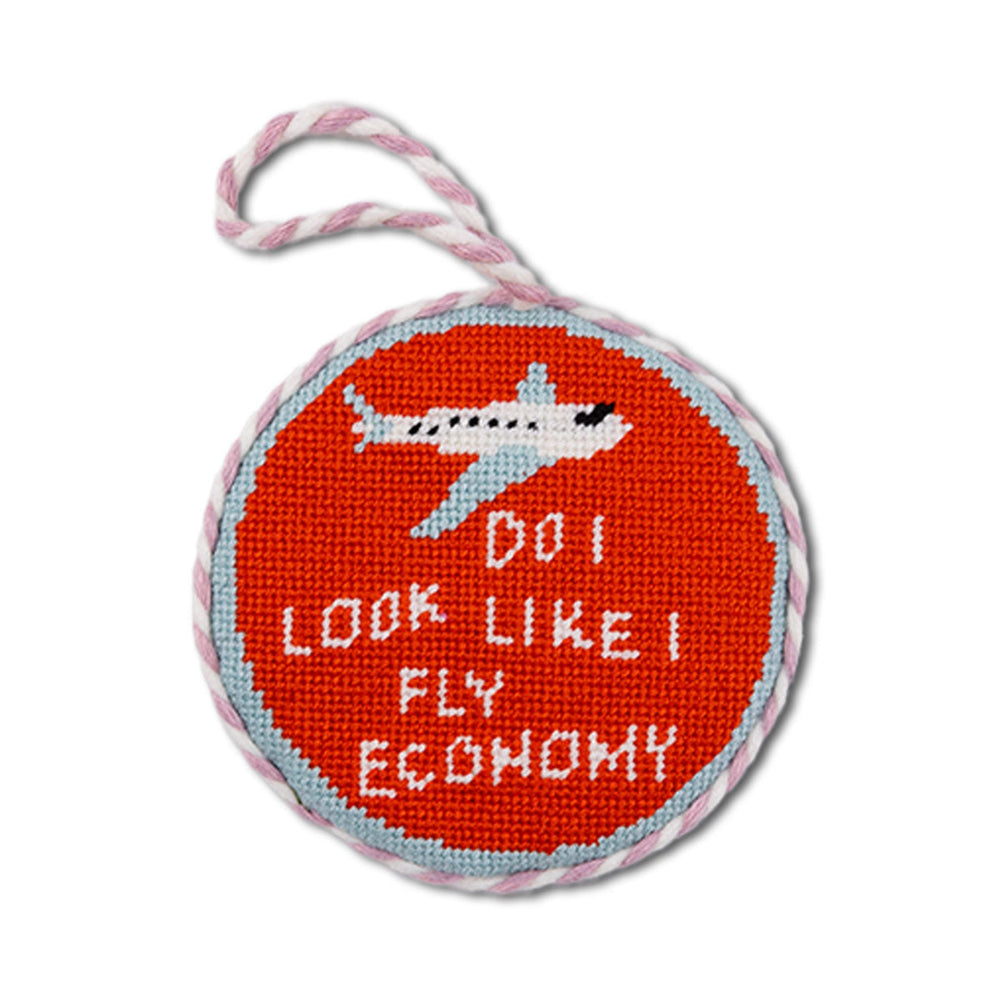 Needlepoint Ornament - Fly Economy