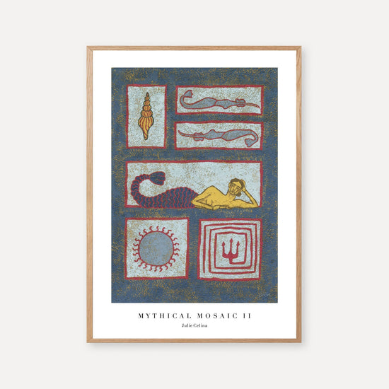 Mythical Mosaic II - Mermaid Wall Art Print