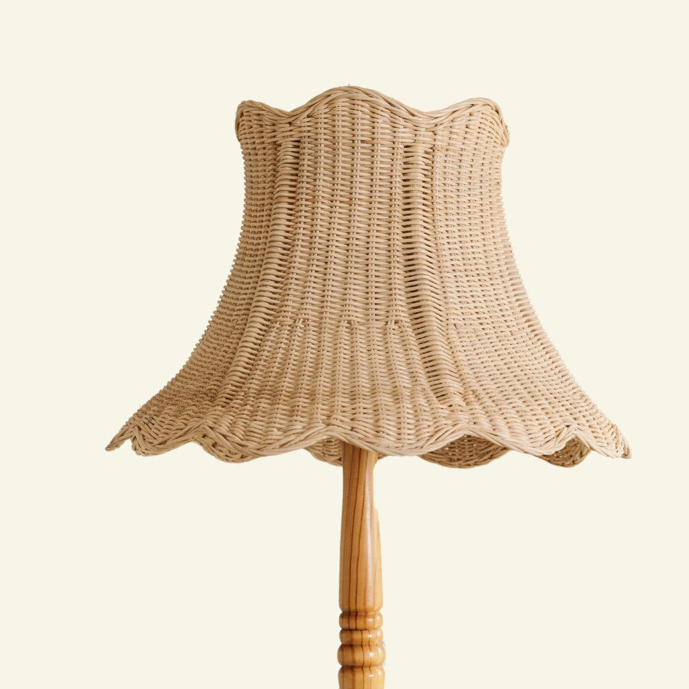 Cecelia Rattan Scalloped Lampshade
