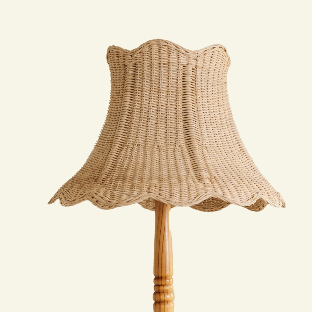 Cecelia Rattan Scalloped Lampshade