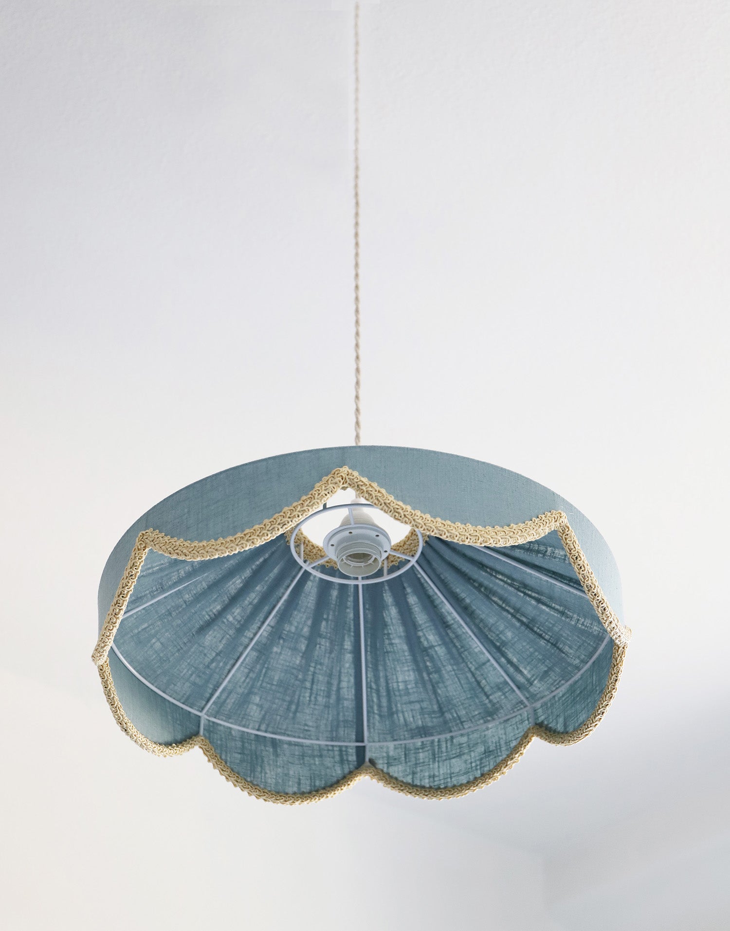 Cosette Solid-Colored Floral-Shaped Pendant Light Mineral Blue