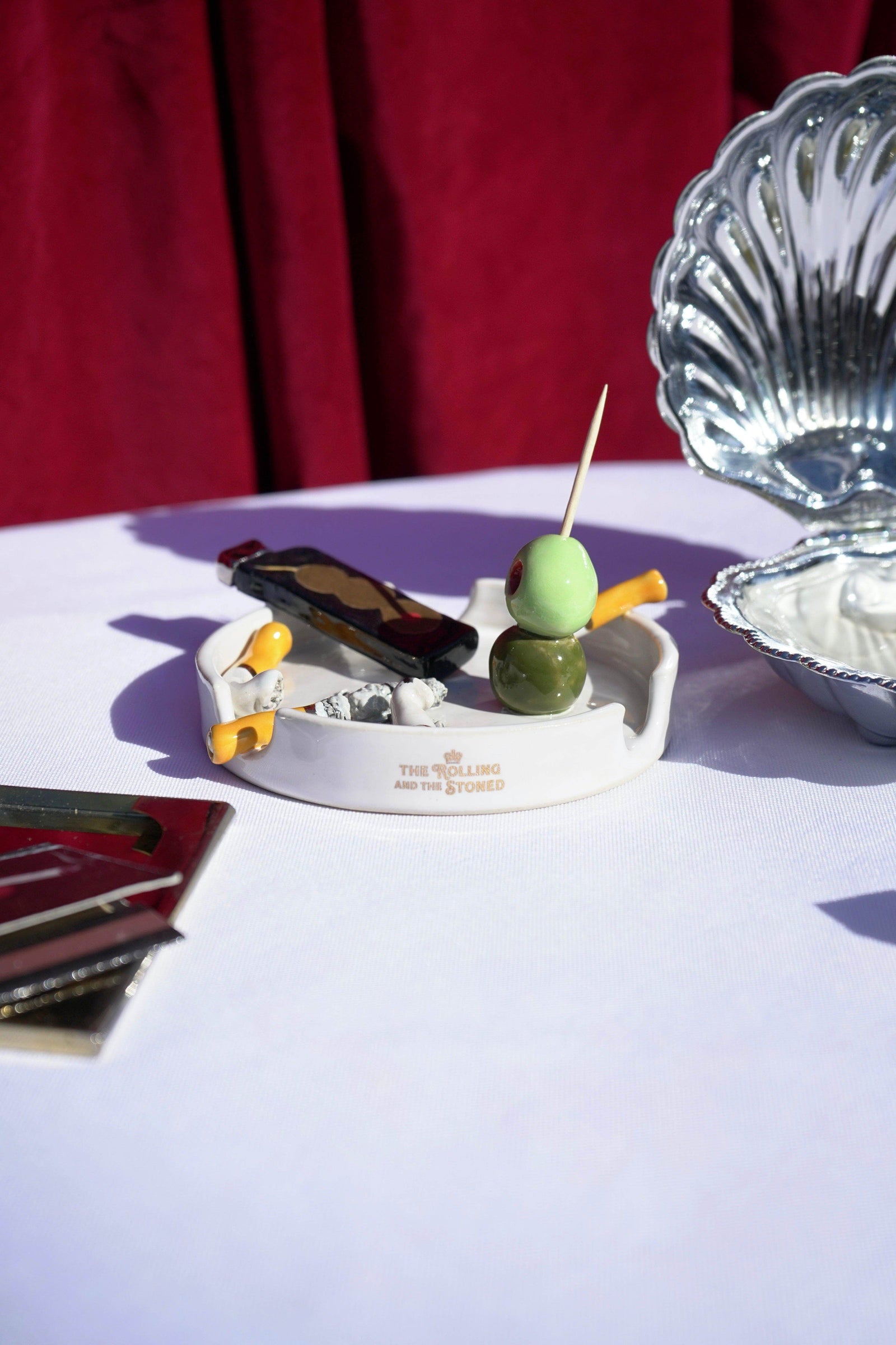 Olive Lighter Ashtray