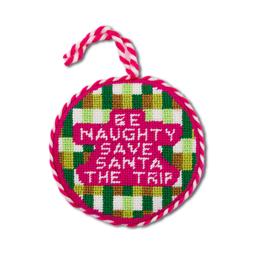 Needlepoint Ornament - Be Naughty