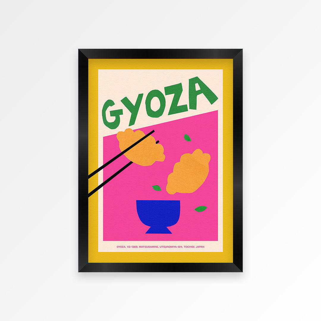 Gyoza Hand Collaged Print