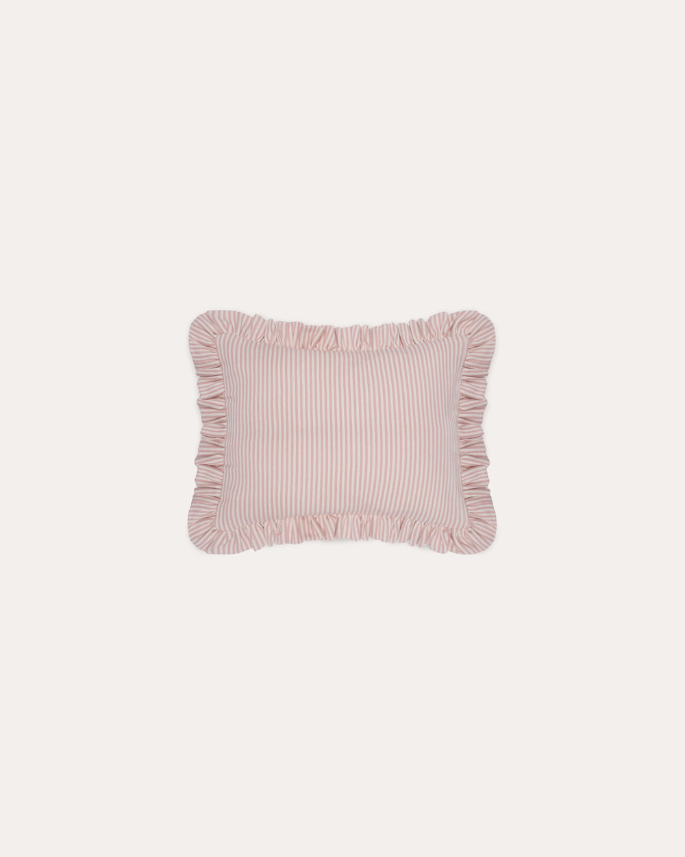 The Fine Stripe Rectangle Cushion in Rose